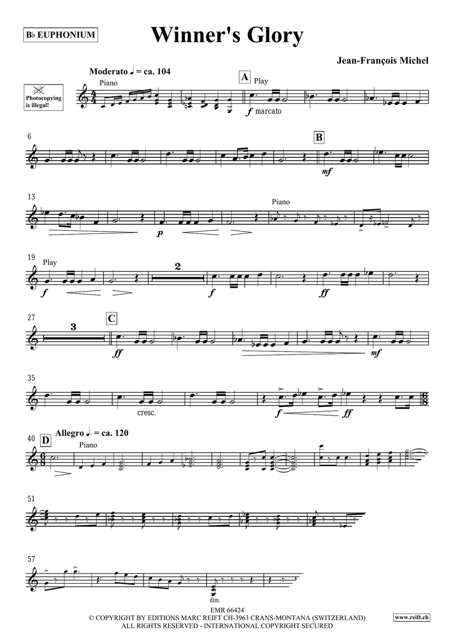 Winner's Glory Winner's Glory Euphonium scores gallery preview page 4