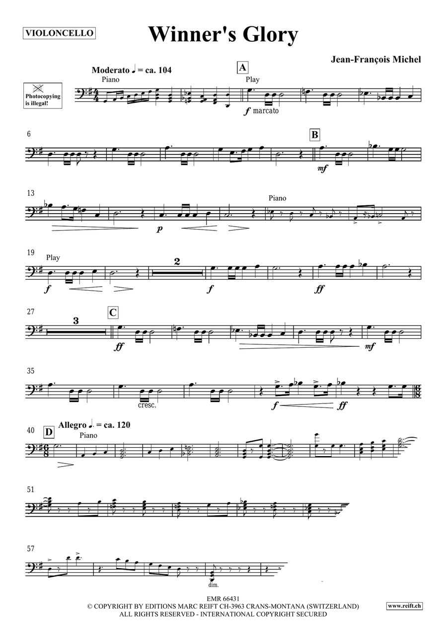 Winner's Glory Winner's Glory Piano Accompaniment scores gallery preview page 4