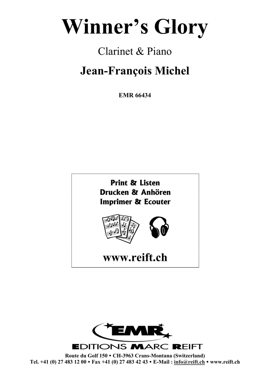 Winner's Glory by Jean-Francois Michel Clarinet Solo - Sheet Music page 2