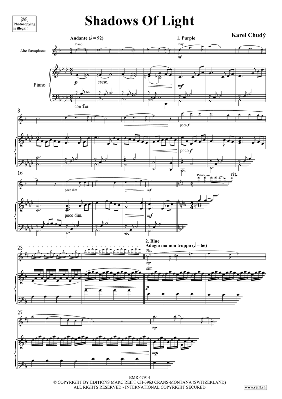 Shadows Of Light Shadows Of Light Alto Saxophone scores gallery preview page 5