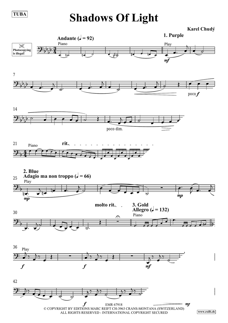 Shadows Of Light Shadows Of Light Tuba scores gallery preview page 4