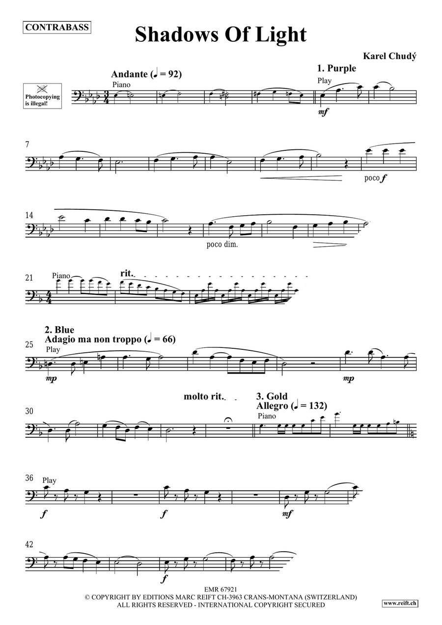 Shadows Of Light Shadows Of Light Double Bass scores gallery preview page 4