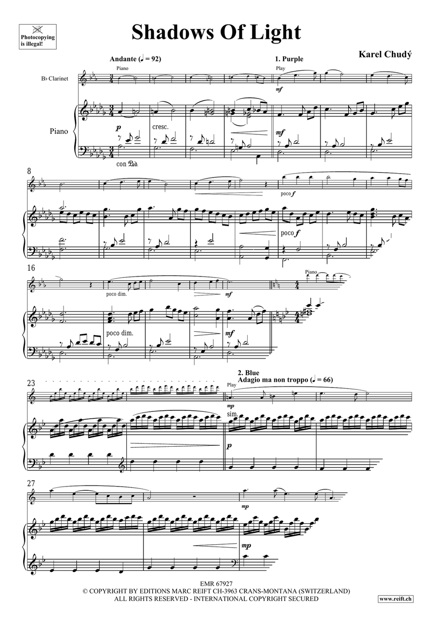 Shadows Of Light Shadows Of Light Clarinet Solo scores gallery preview page 5
