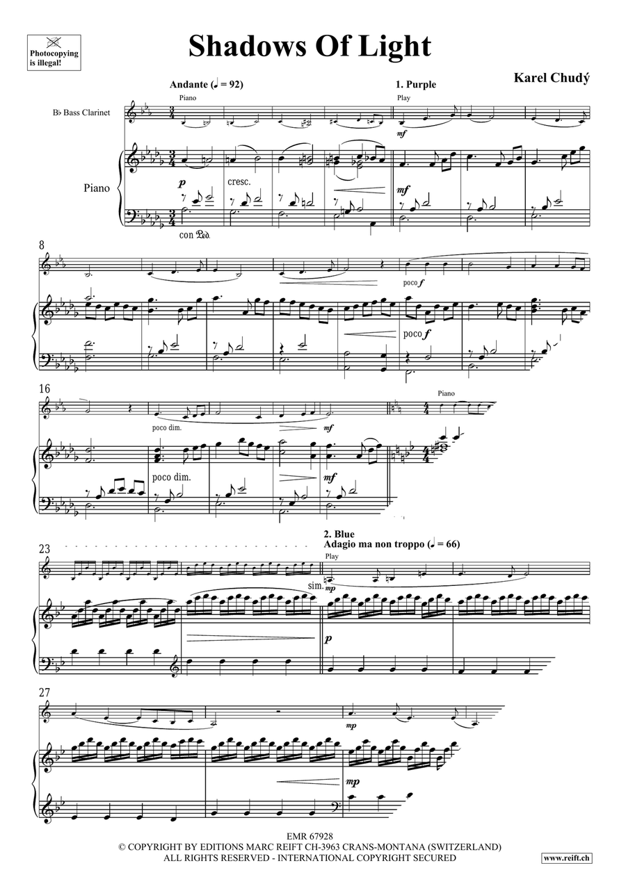 Shadows Of Light Shadows Of Light Bass Clarinet scores gallery preview page 5