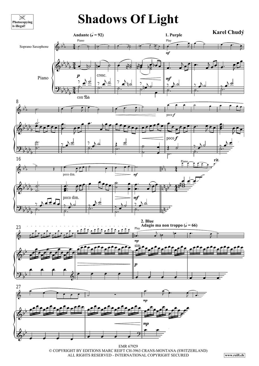 Shadows Of Light Shadows Of Light Soprano Saxophone scores gallery preview page 5