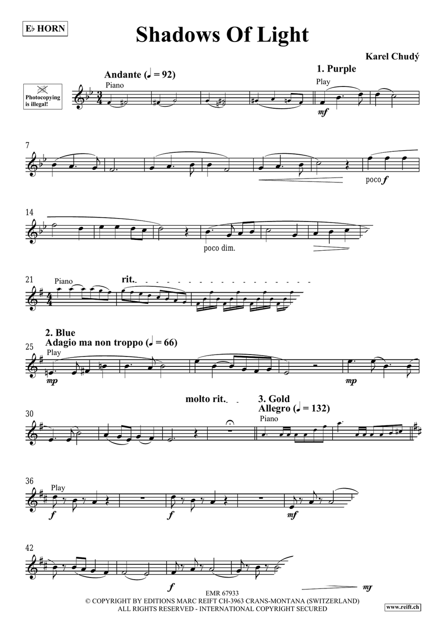 Shadows Of Light Shadows Of Light Horn scores gallery preview page 4