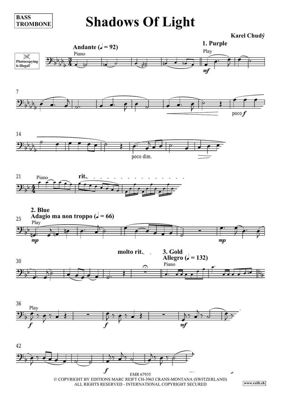 Shadows Of Light Shadows Of Light Bass Trombone scores gallery preview page 4