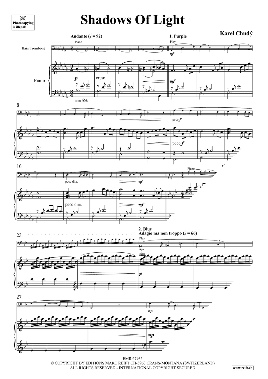 Shadows Of Light Shadows Of Light Bass Trombone scores gallery preview page 5