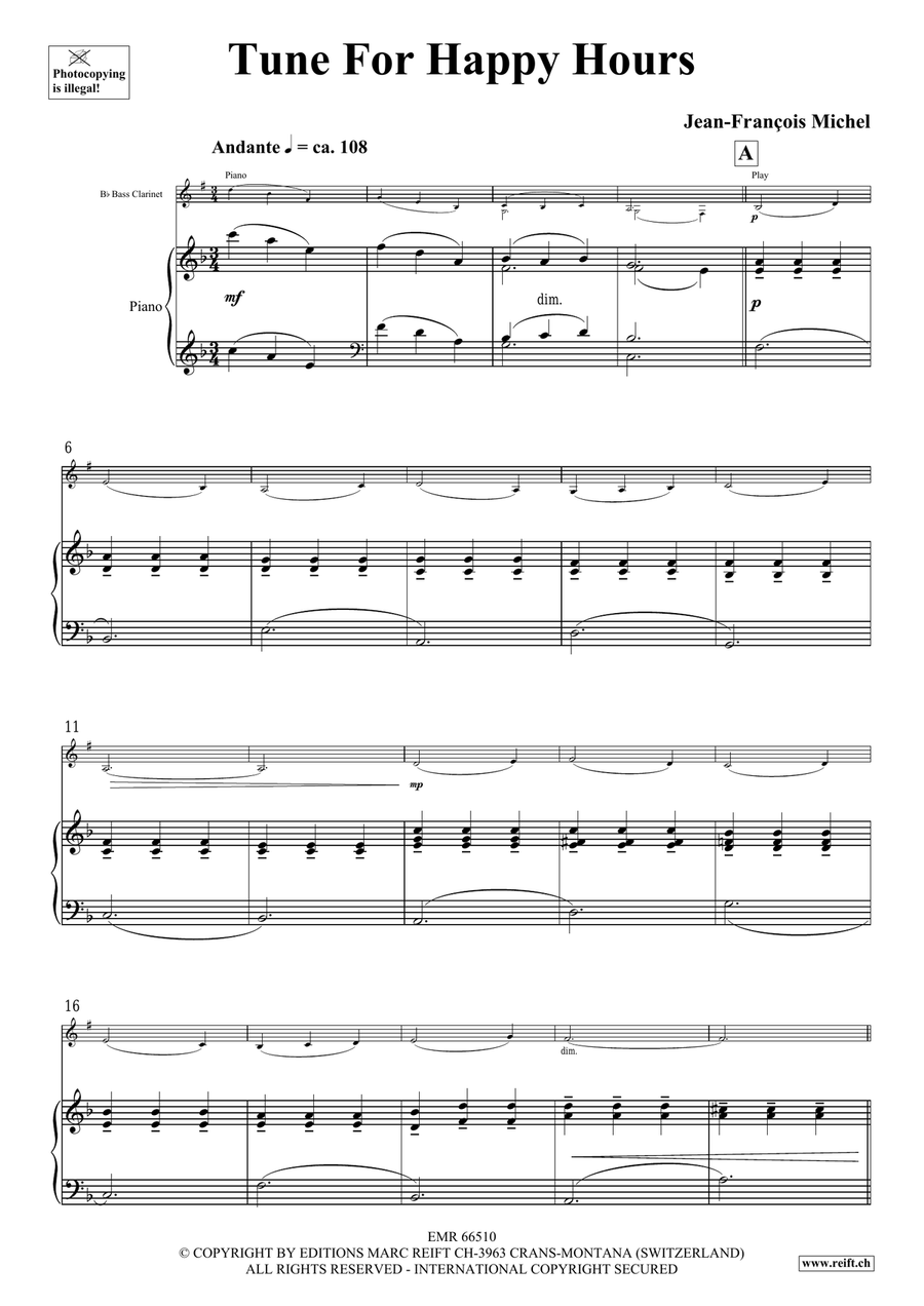 Tunes For Happy Hours Tunes For Happy Hours Bass Clarinet scores gallery preview page 4