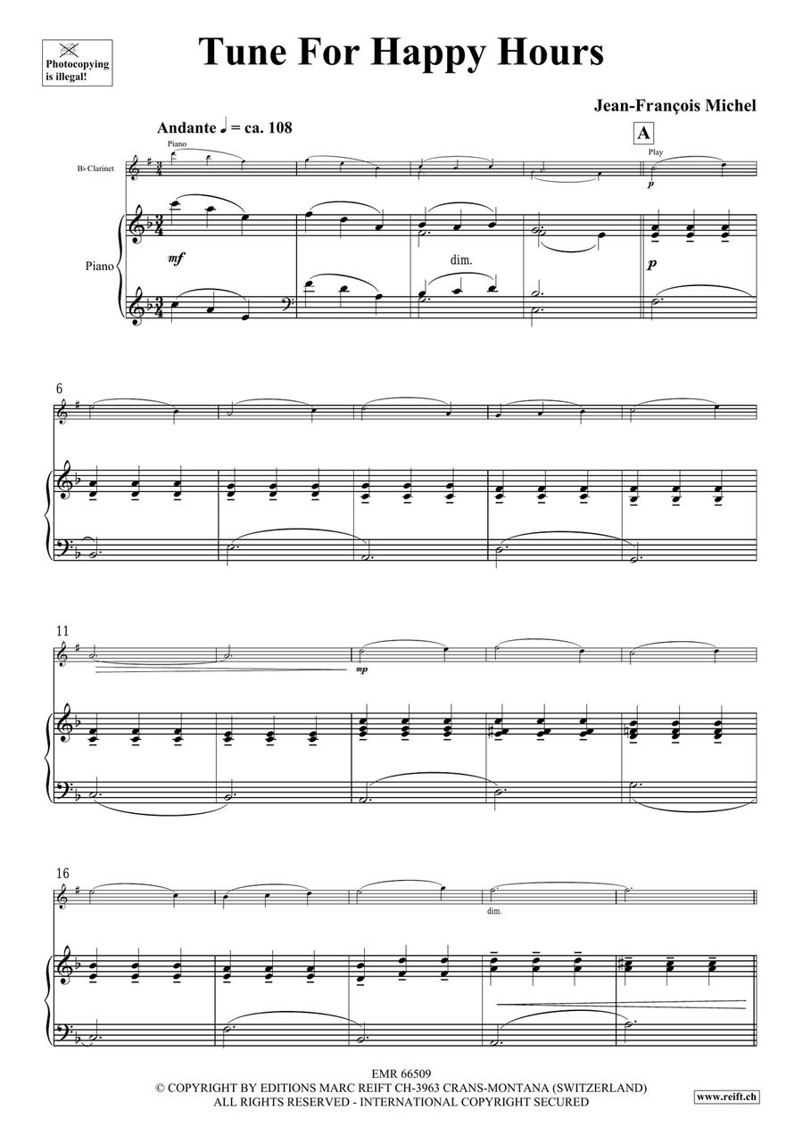 Tunes For Happy Hours Tunes For Happy Hours Clarinet Solo scores gallery preview page 4
