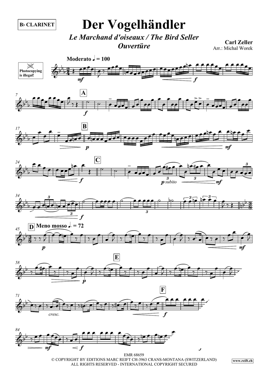 Der Vogelhändler Der Vogelhändler Clarinet Solo scores gallery preview page 3