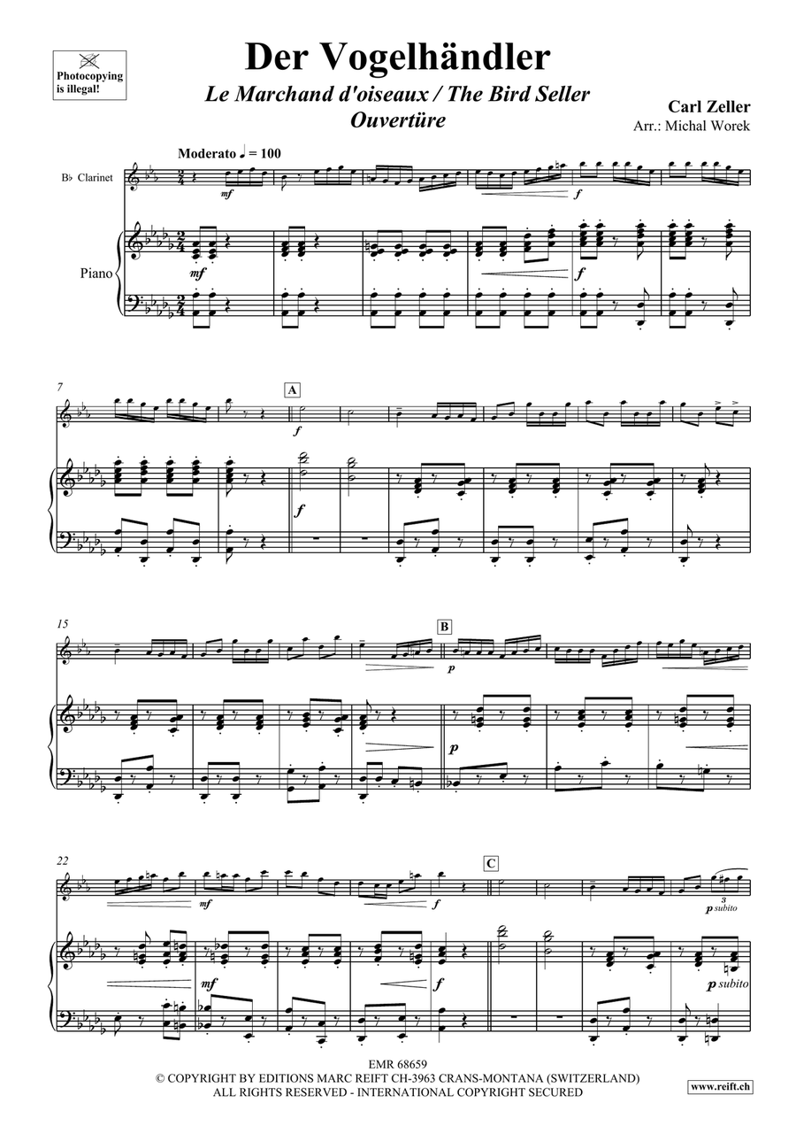 Der Vogelhändler Der Vogelhändler Clarinet Solo scores gallery preview page 4