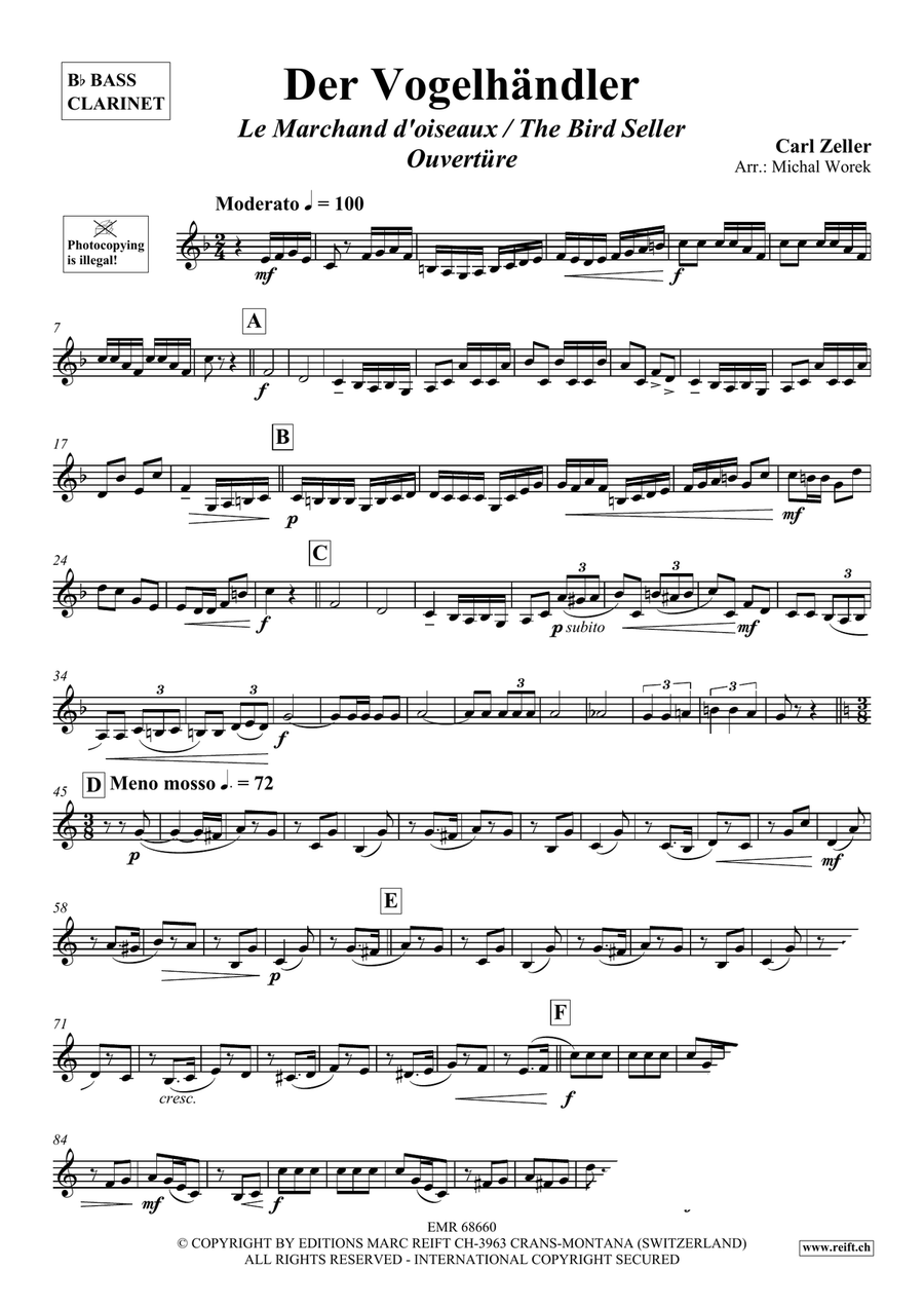 Der Vogelhändler Bass Clarinet - Sheet Music page 3