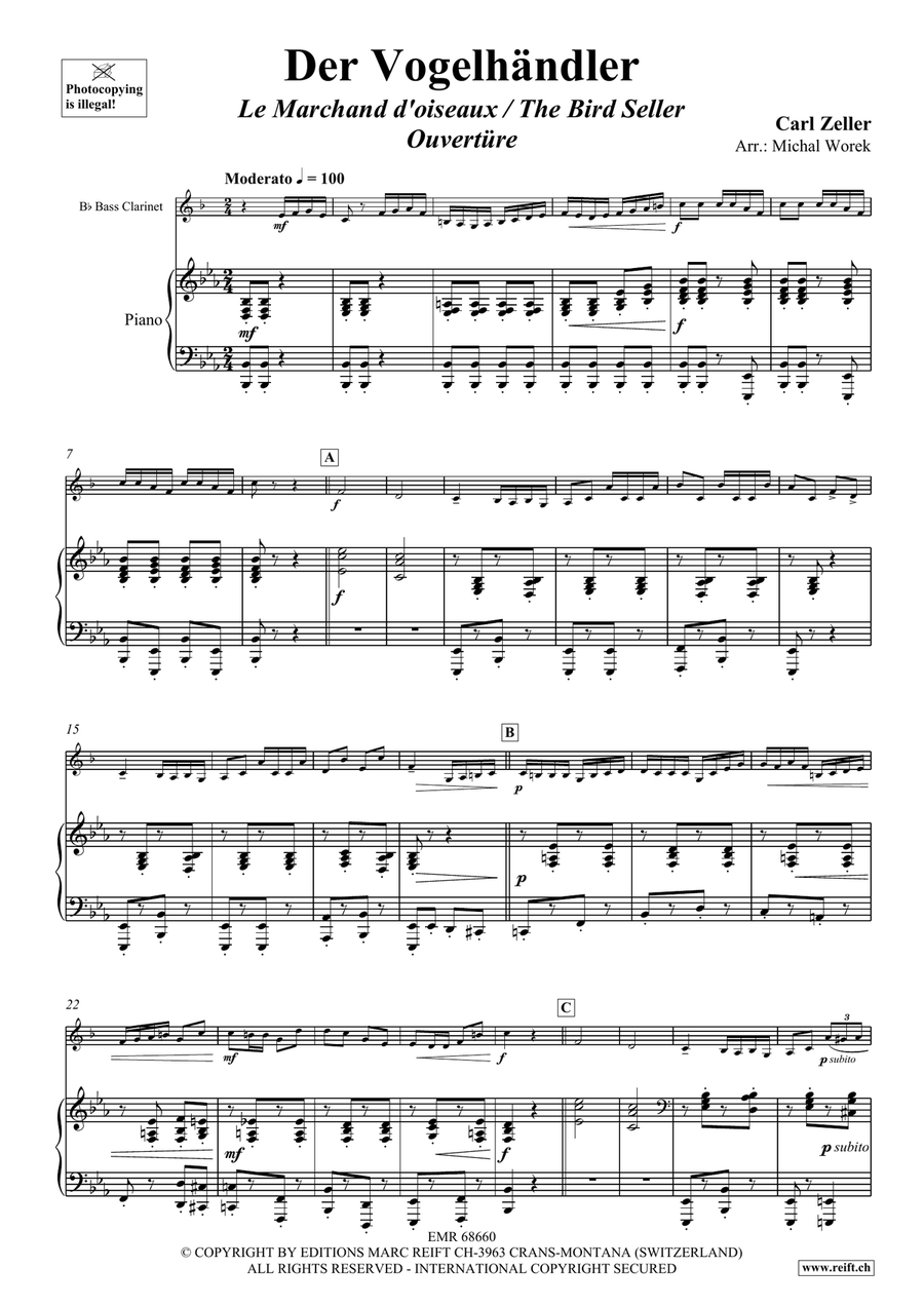 Der Vogelhändler Bass Clarinet - Sheet Music page 4