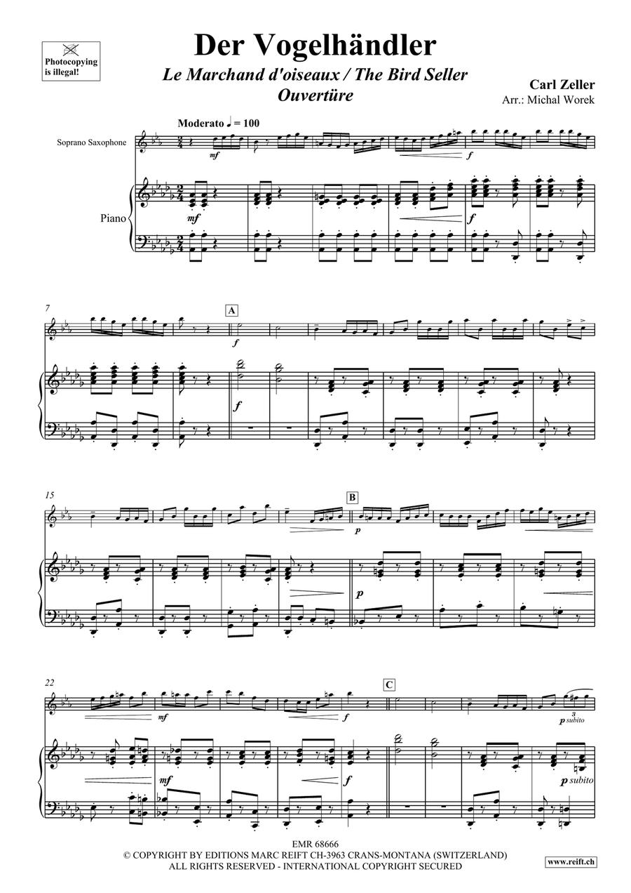 Der Vogelhändler Der Vogelhändler Soprano Saxophone scores gallery preview page 4
