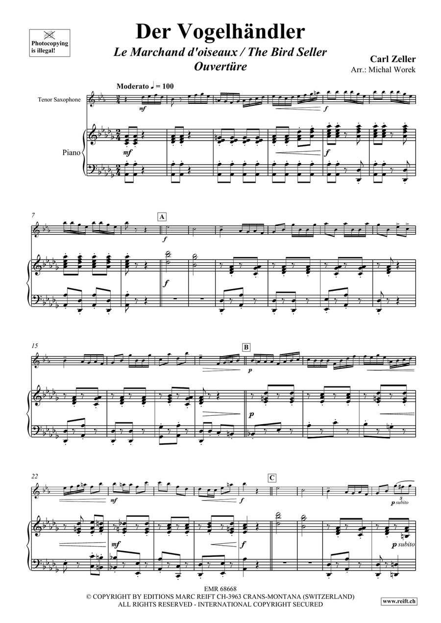 Der Vogelhändler Der Vogelhändler Tenor Saxophone scores gallery preview page 4