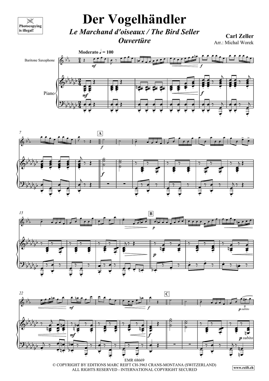 Der Vogelhändler Baritone Saxophone - Sheet Music page 4