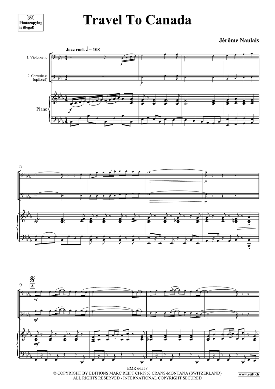 Travel To Canada Travel To Canada Double Bass scores gallery preview page 4