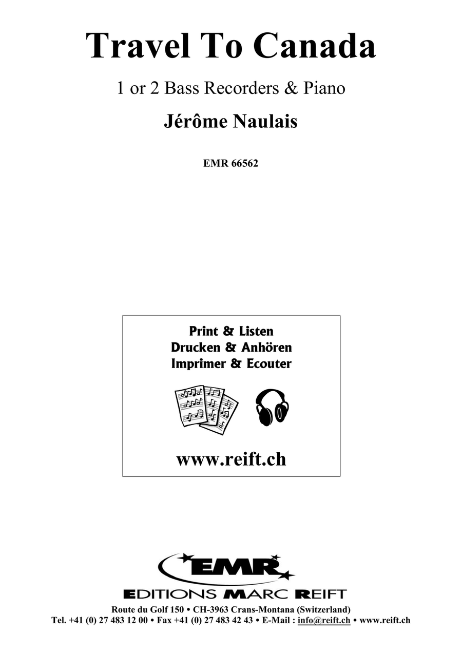Travel To Canada by Jerome Naulais Bass Recorder - Sheet Music page 2