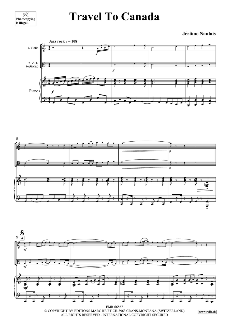 Travel To Canada Travel To Canada Viola scores gallery preview page 4