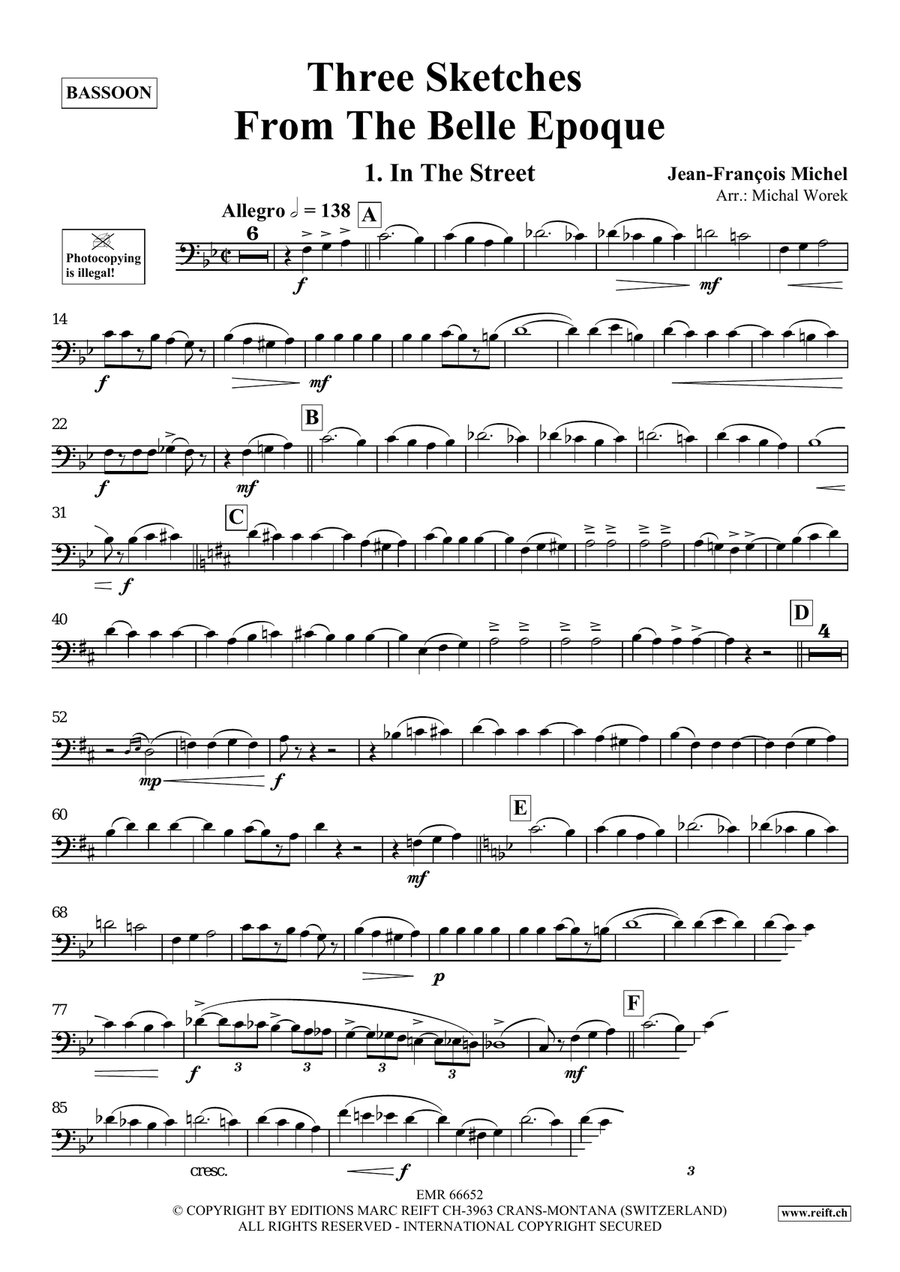 Three Sketches From The Belle Epoque Piano Accompaniment scores gallery preview page 4