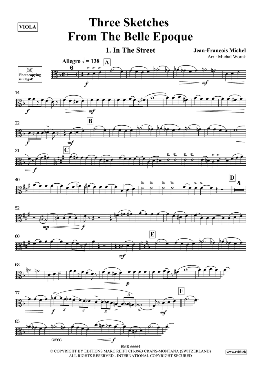 Three Sketches From The Belle Epoque Piano Accompaniment scores gallery preview page 4