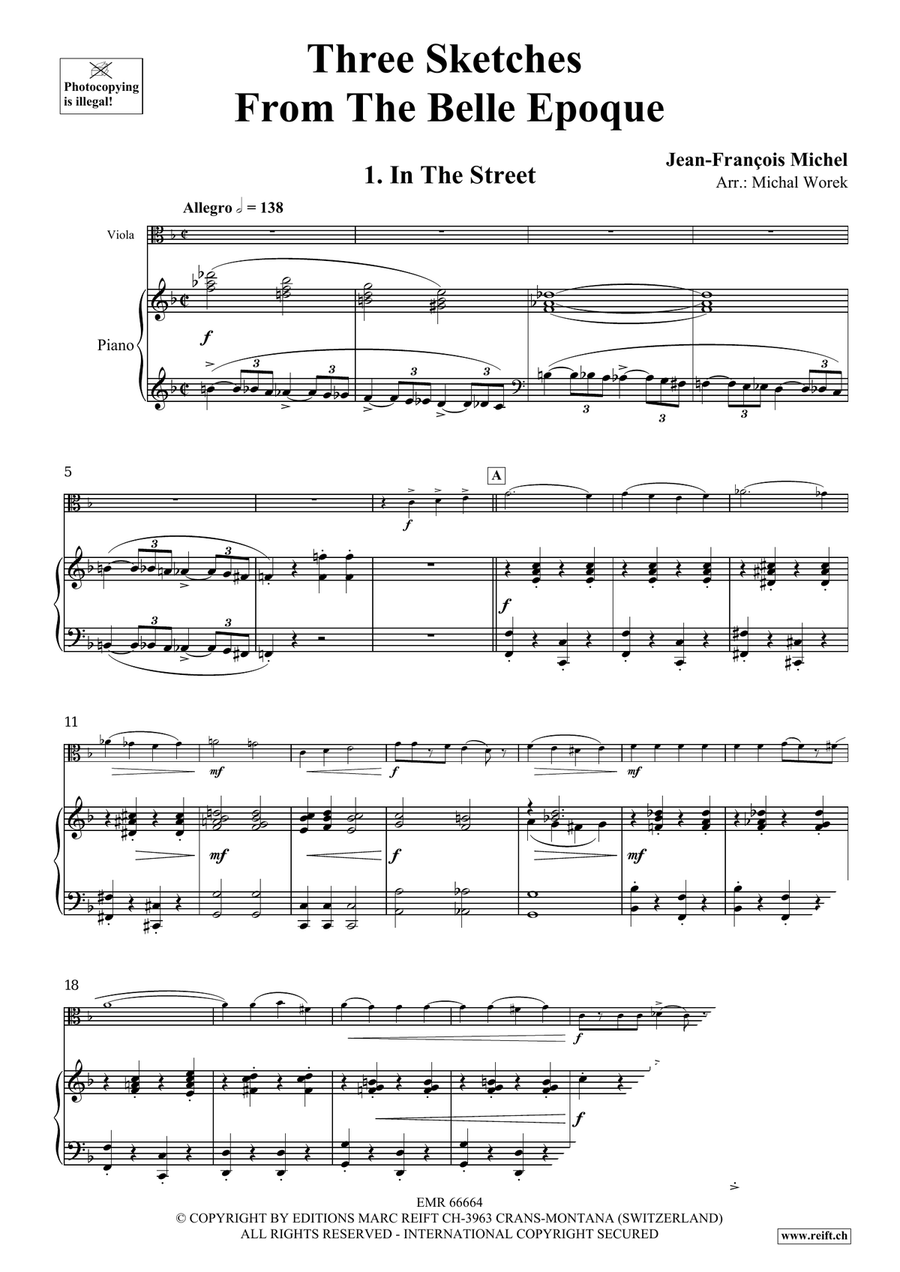 Three Sketches From The Belle Epoque Piano Accompaniment scores gallery preview page 5