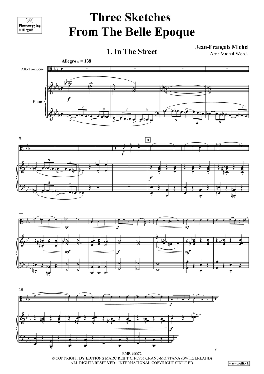 Three Sketches From The Belle Epoque Piano Accompaniment scores gallery preview page 5