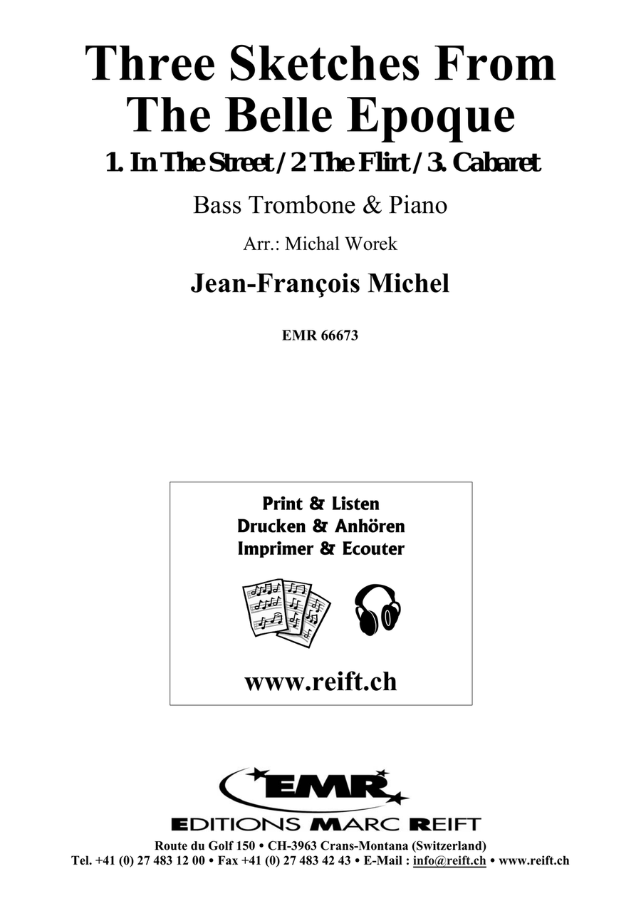 Three Sketches From The Belle Epoque Bass Trombone scores gallery preview page 2