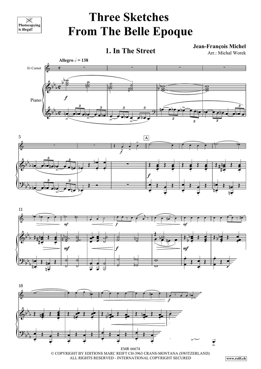 Three Sketches From The Belle Epoque Cornet scores gallery preview page 5