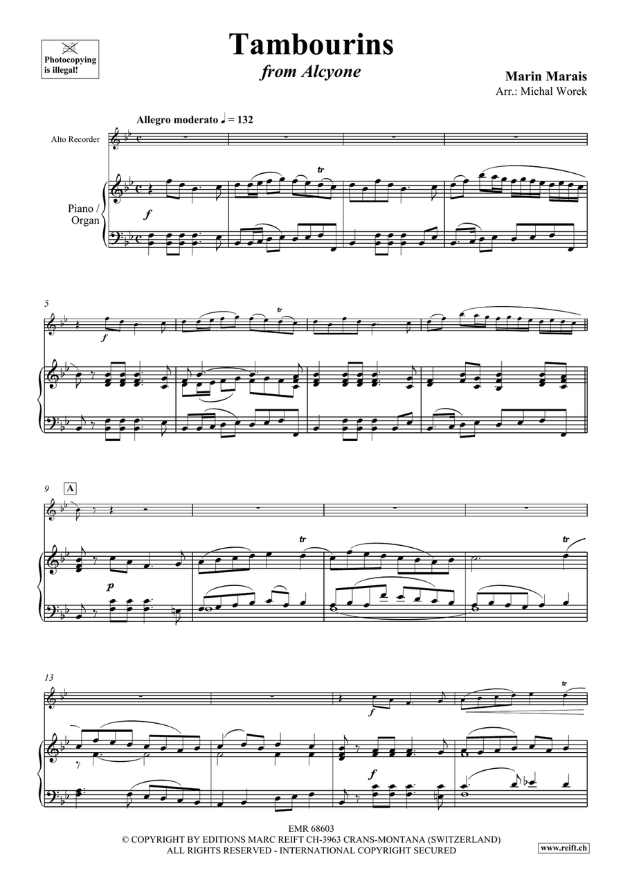 Tambourins Tambourins Alto Recorder scores gallery preview page 3