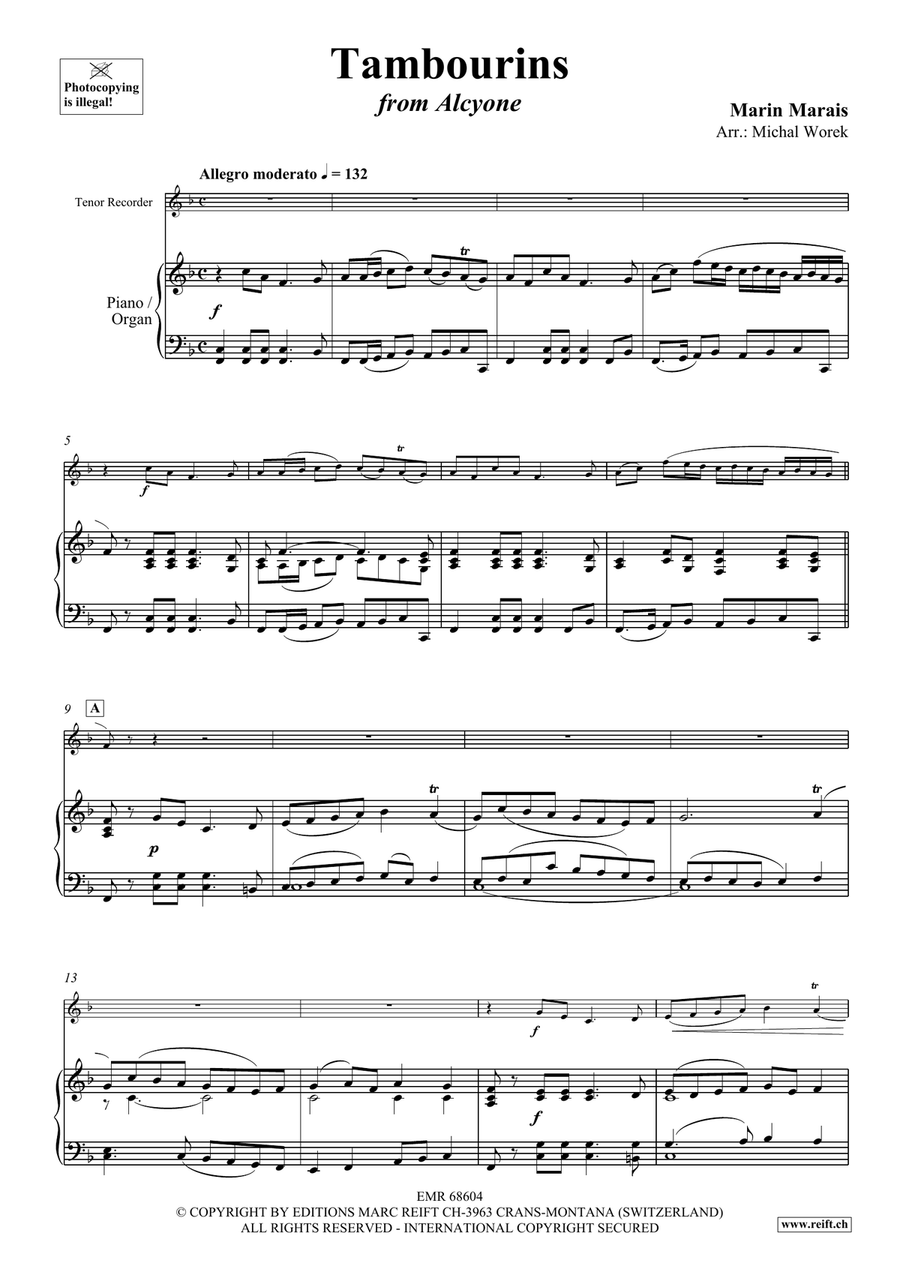 Tambourins Tambourins Tenor Recorder scores gallery preview page 3