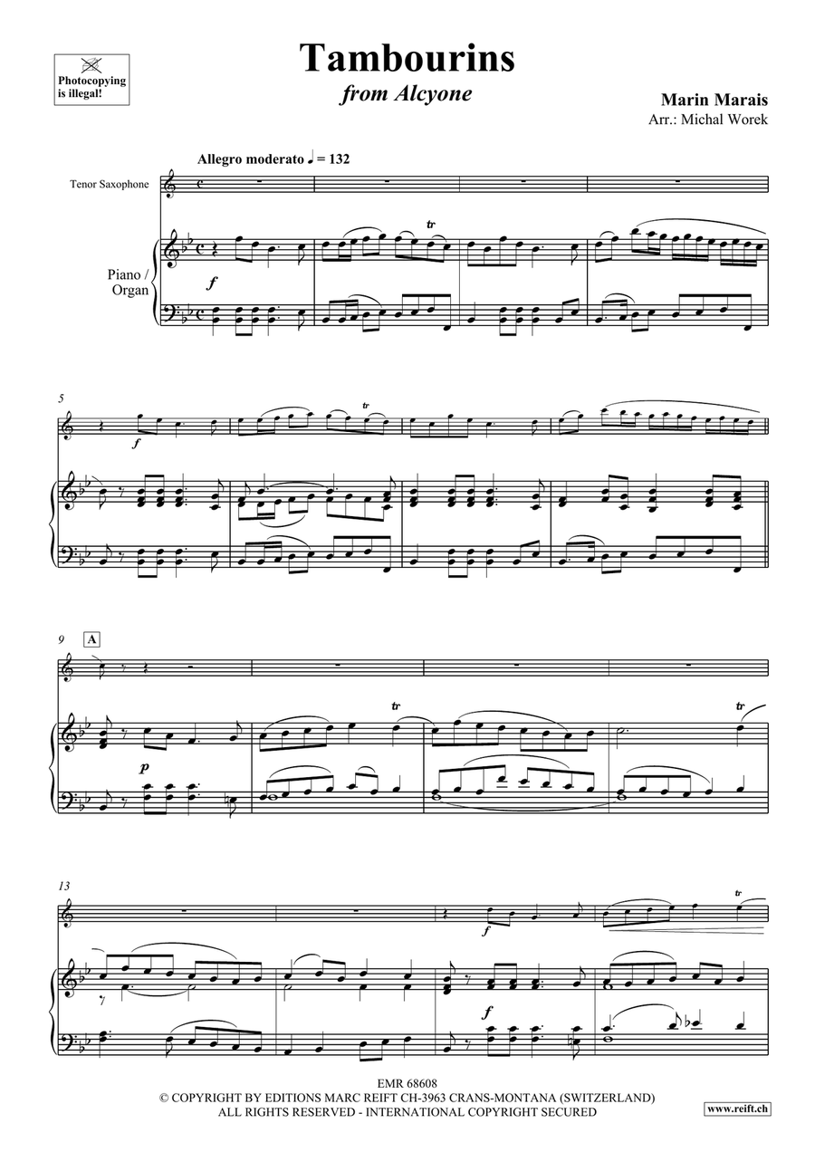 Tambourins Tambourins Tenor Saxophone scores gallery preview page 3