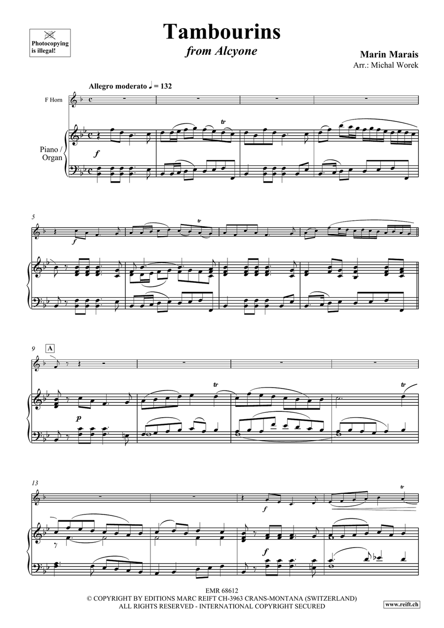 Tambourins Tambourins Horn scores gallery preview page 3