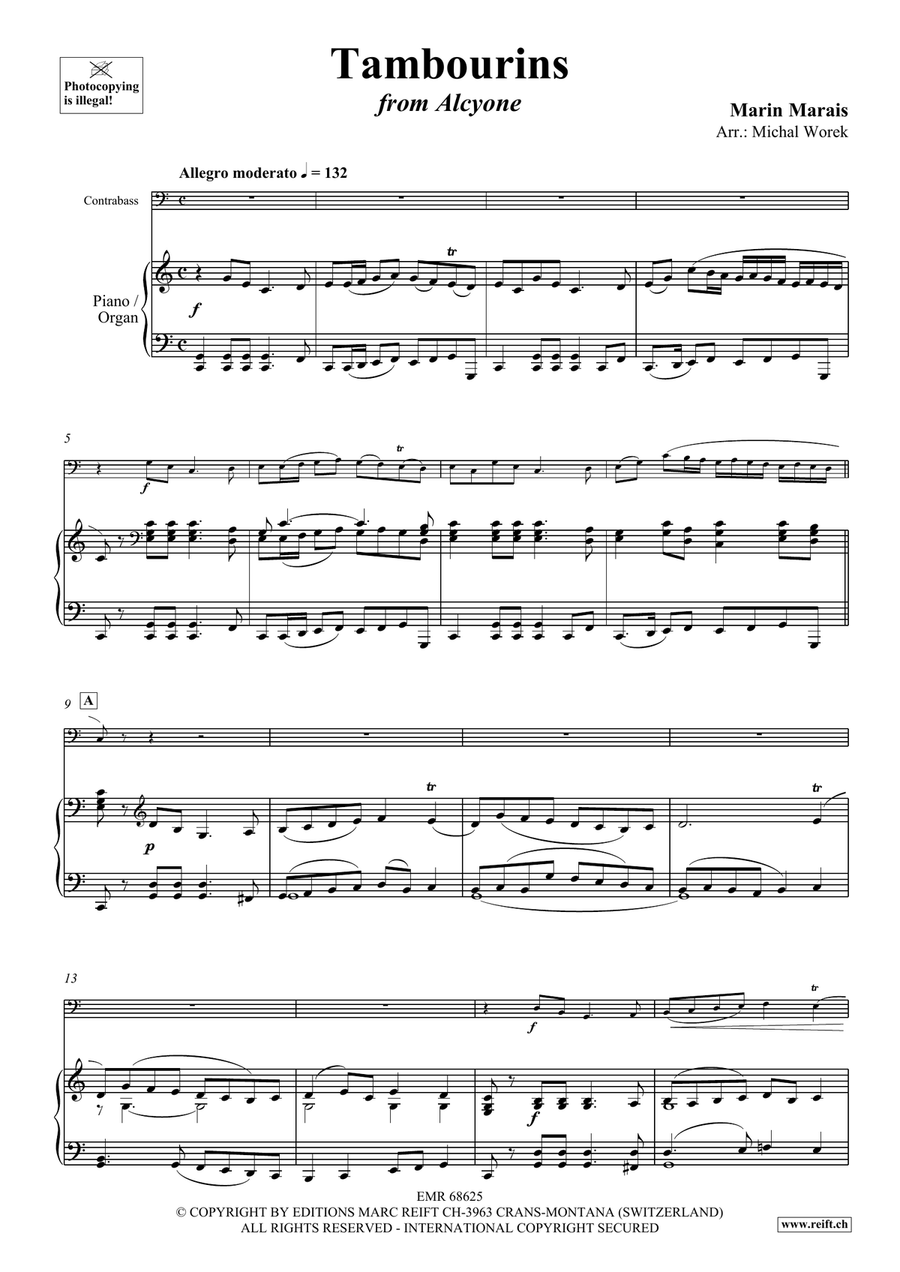 Tambourins Tambourins Double Bass scores gallery preview page 3