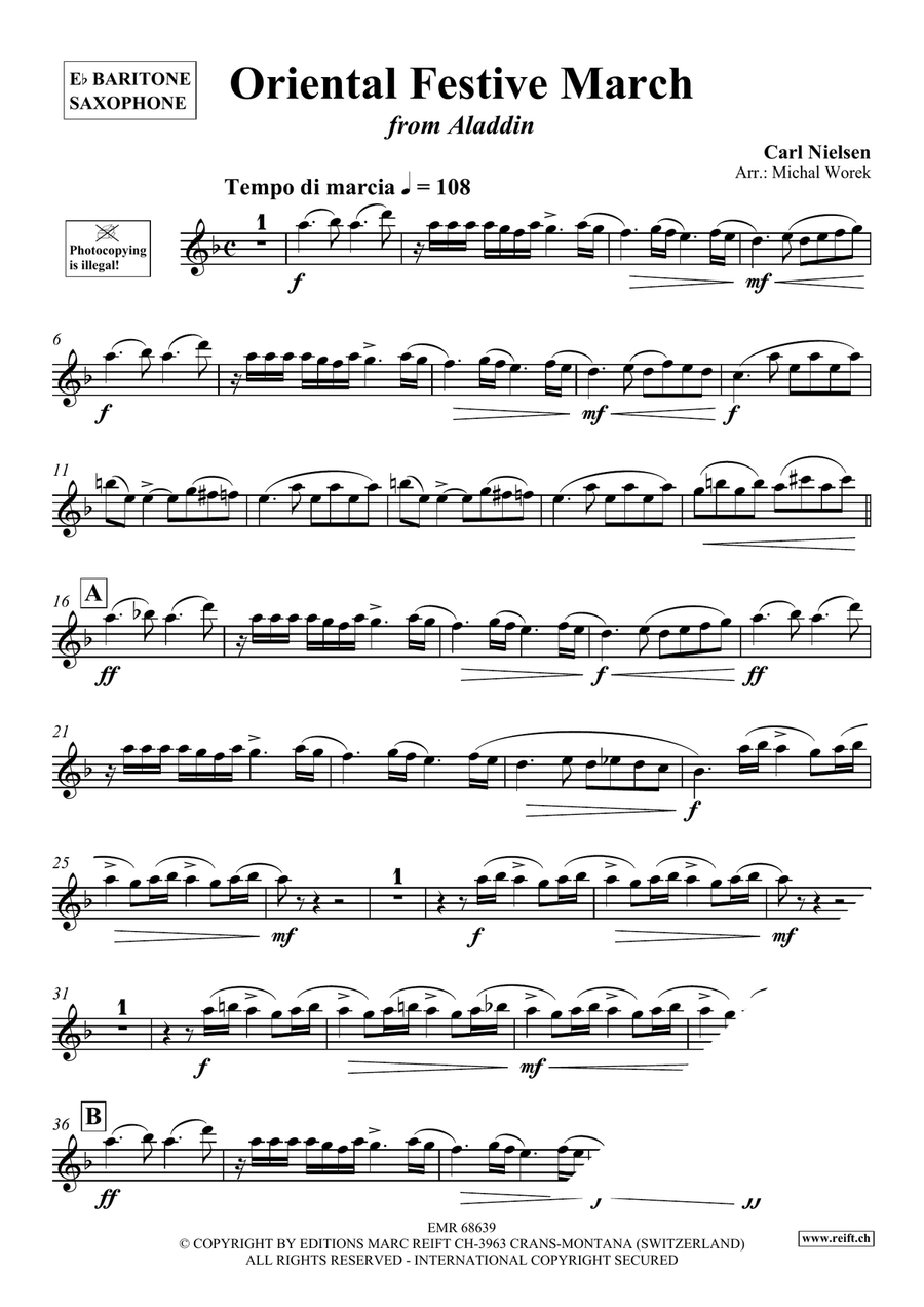 Oriental Festive March Oriental Festive March Baritone Saxophone scores gallery preview page 3