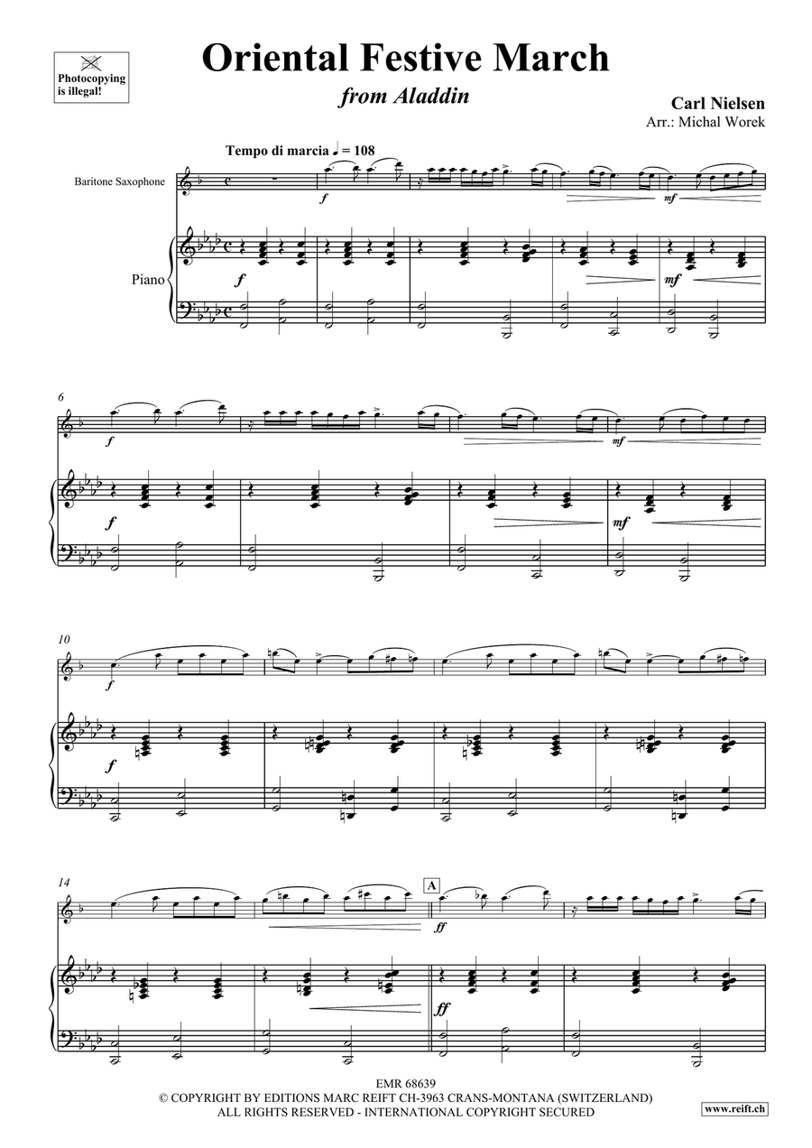 Oriental Festive March Oriental Festive March Baritone Saxophone scores gallery preview page 4