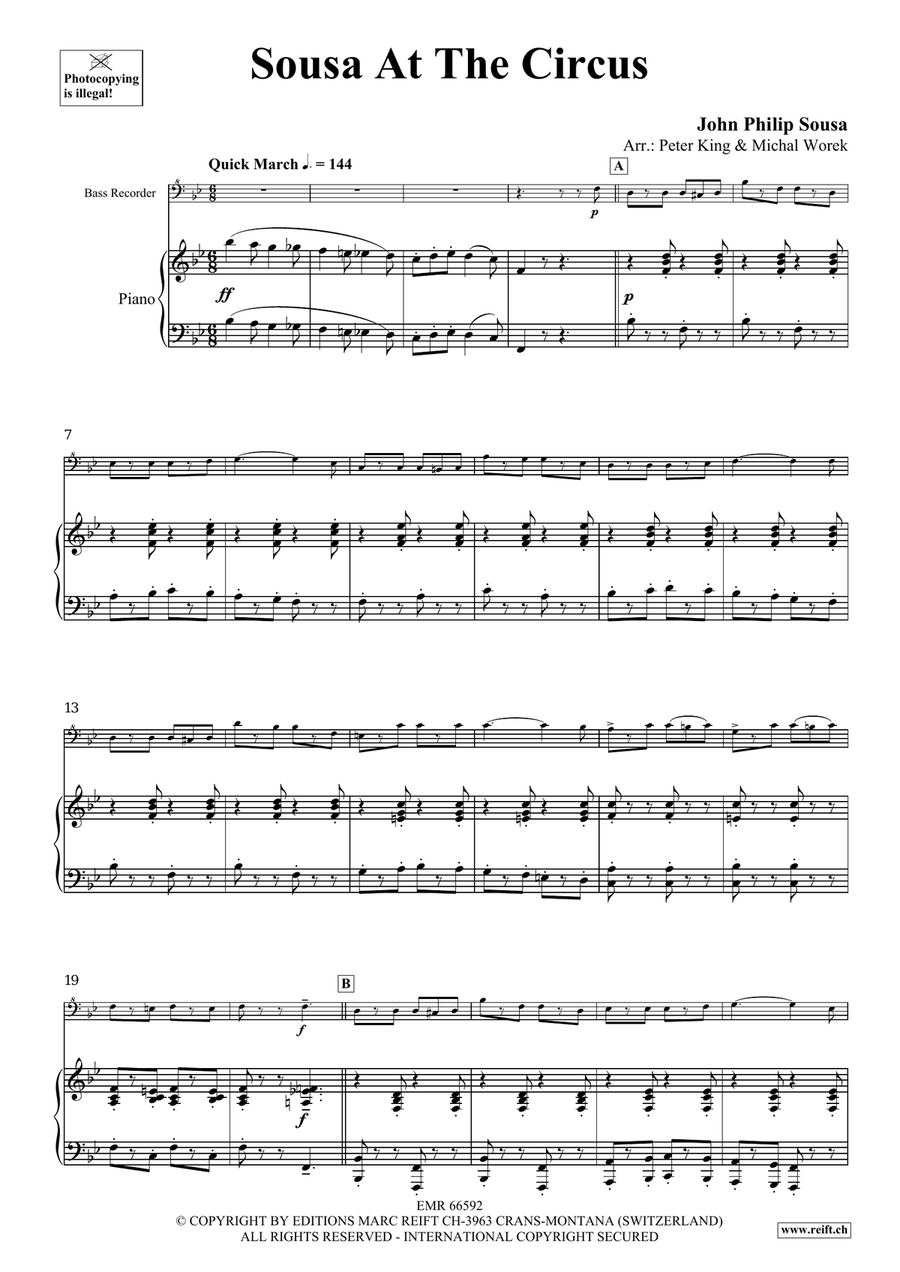 Sousa At The Circus Sousa At The Circus Bass Recorder scores gallery preview page 4