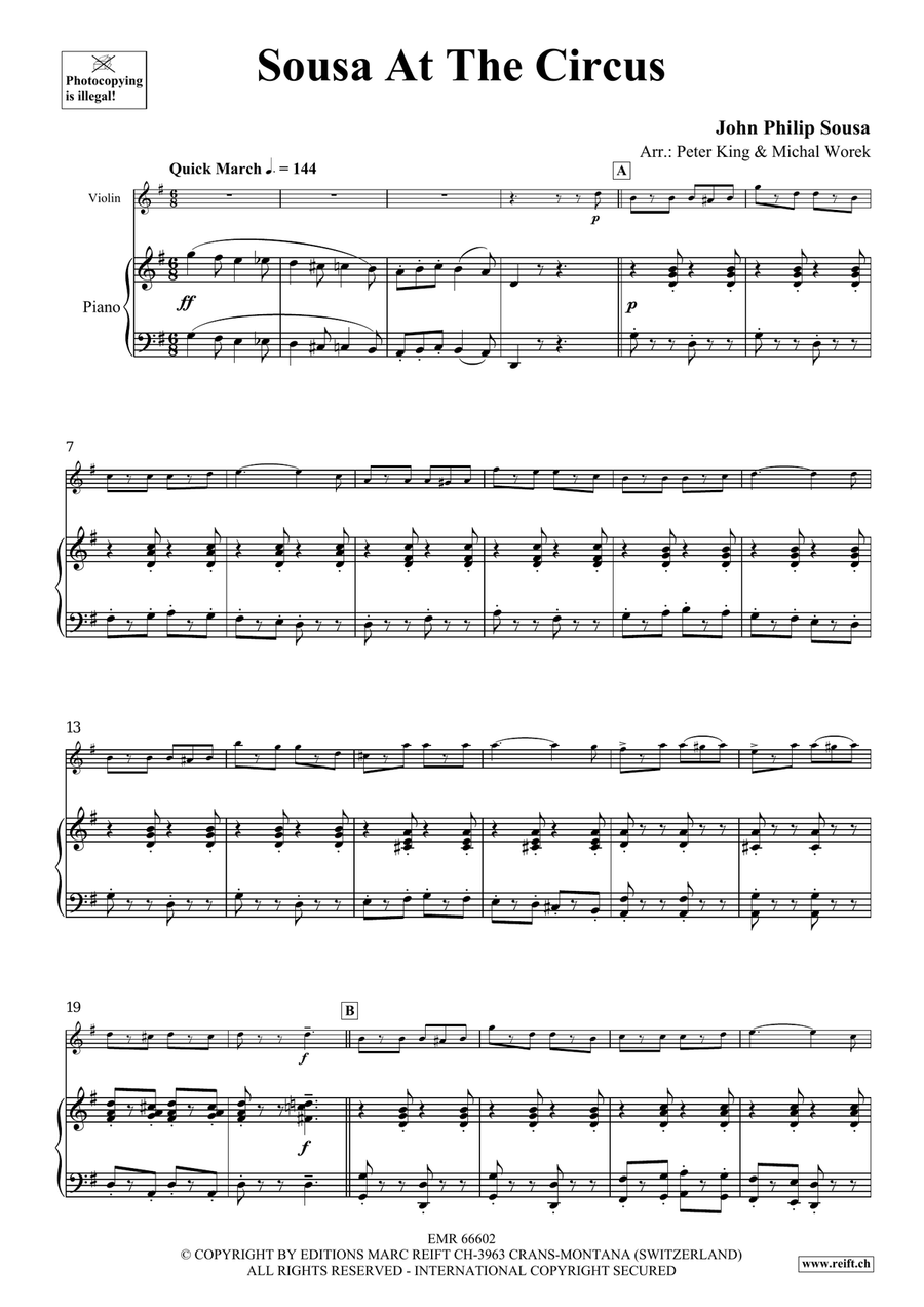 Sousa At The Circus Sousa At The Circus Violin Solo scores gallery preview page 4