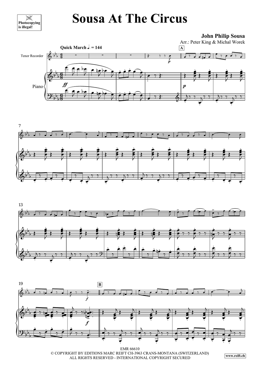 Sousa At The Circus Sousa At The Circus Tenor Recorder scores gallery preview page 4
