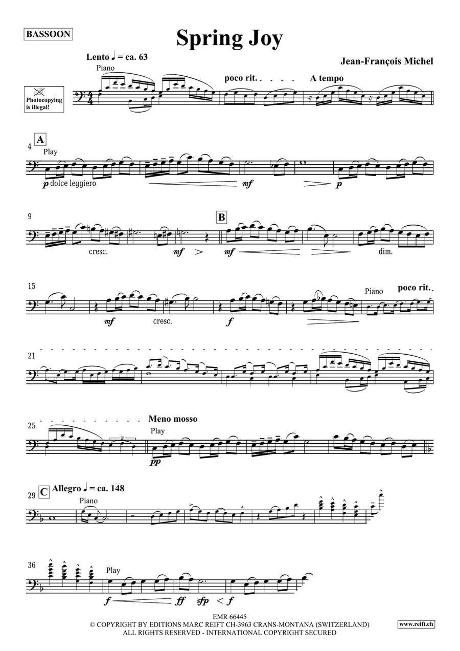 Spring Joy Spring Joy Bassoon Solo scores gallery preview page 4