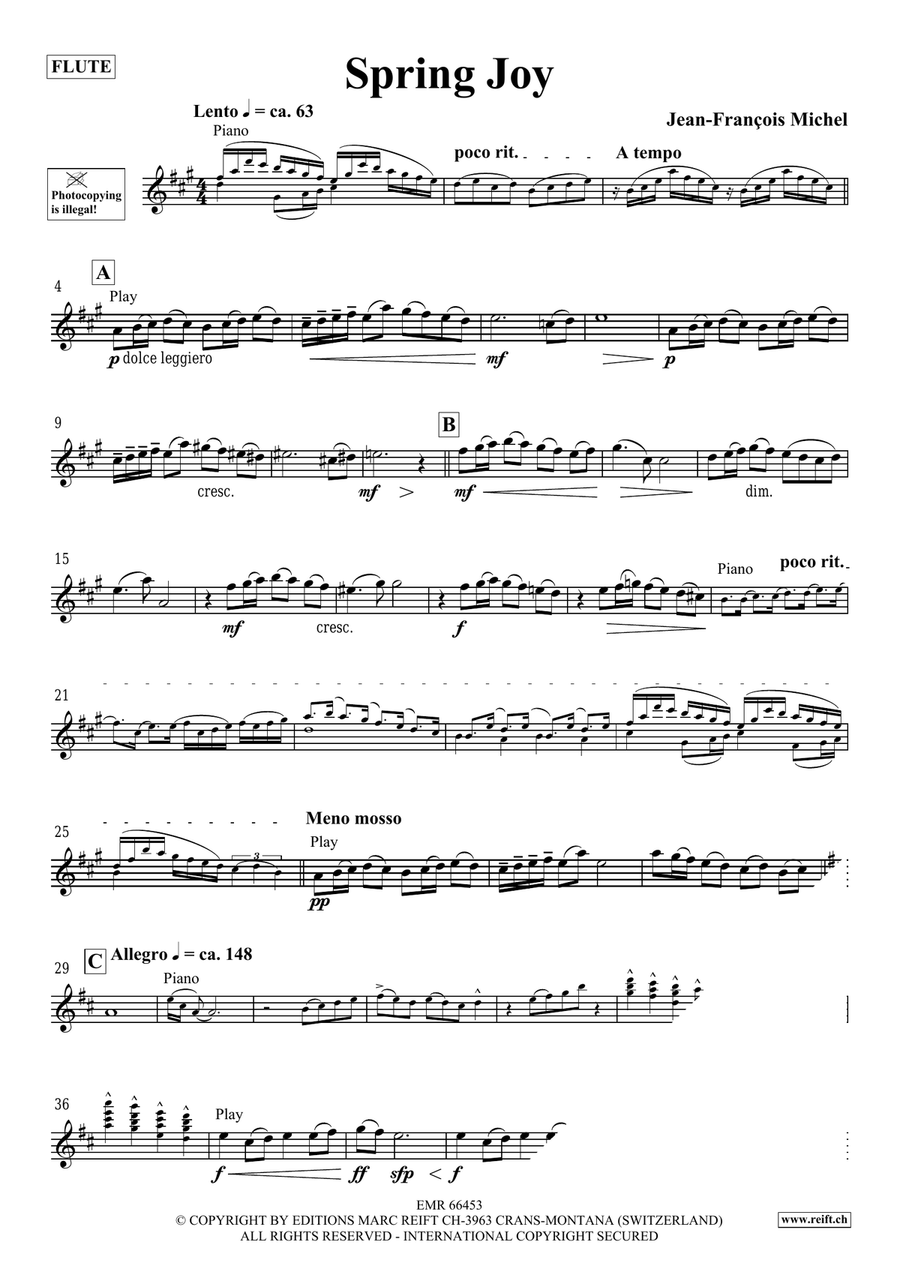 Spring Joy Spring Joy Flute Solo scores gallery preview page 4