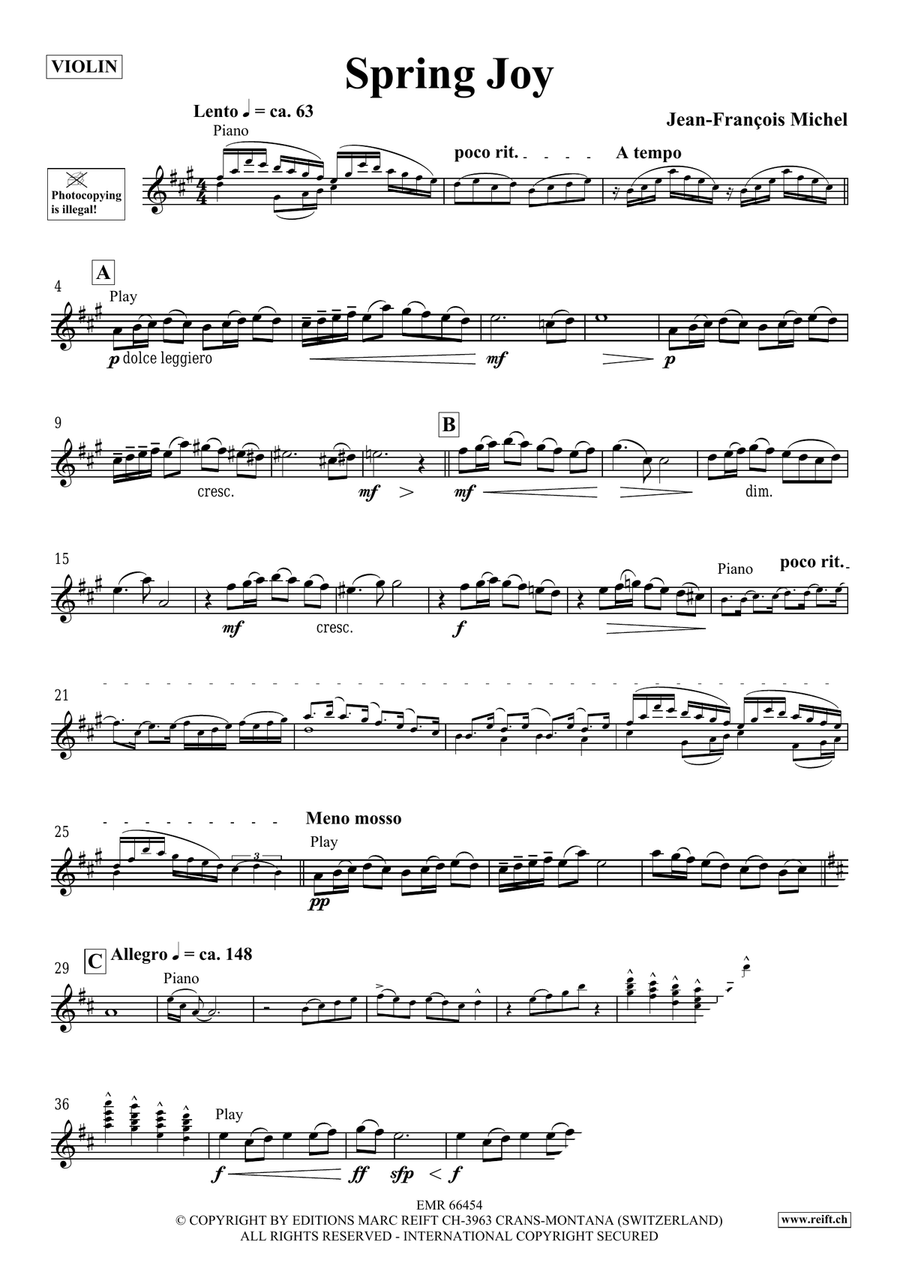 Spring Joy Spring Joy Violin Solo scores gallery preview page 4