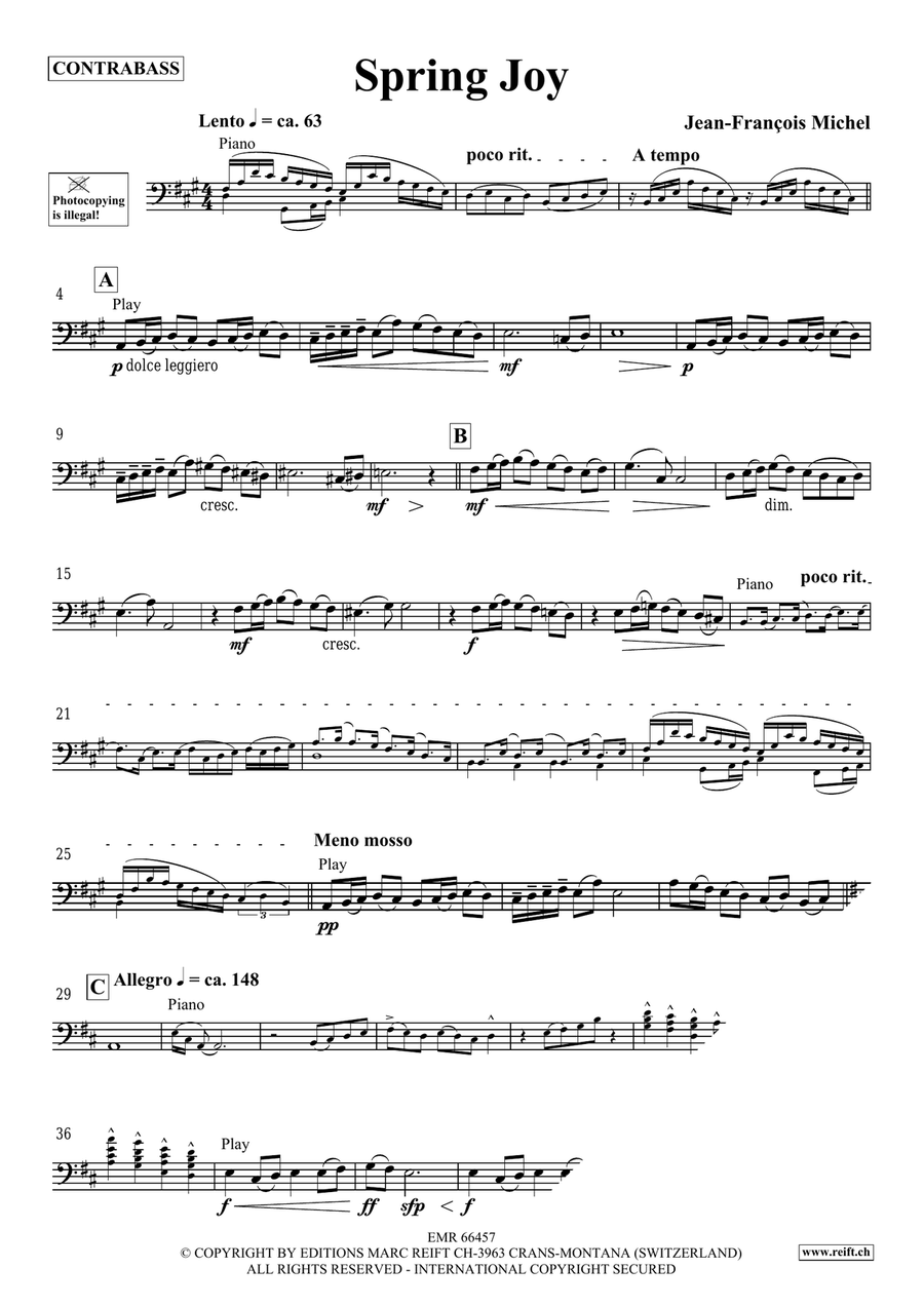 Spring Joy Spring Joy Double Bass scores gallery preview page 4