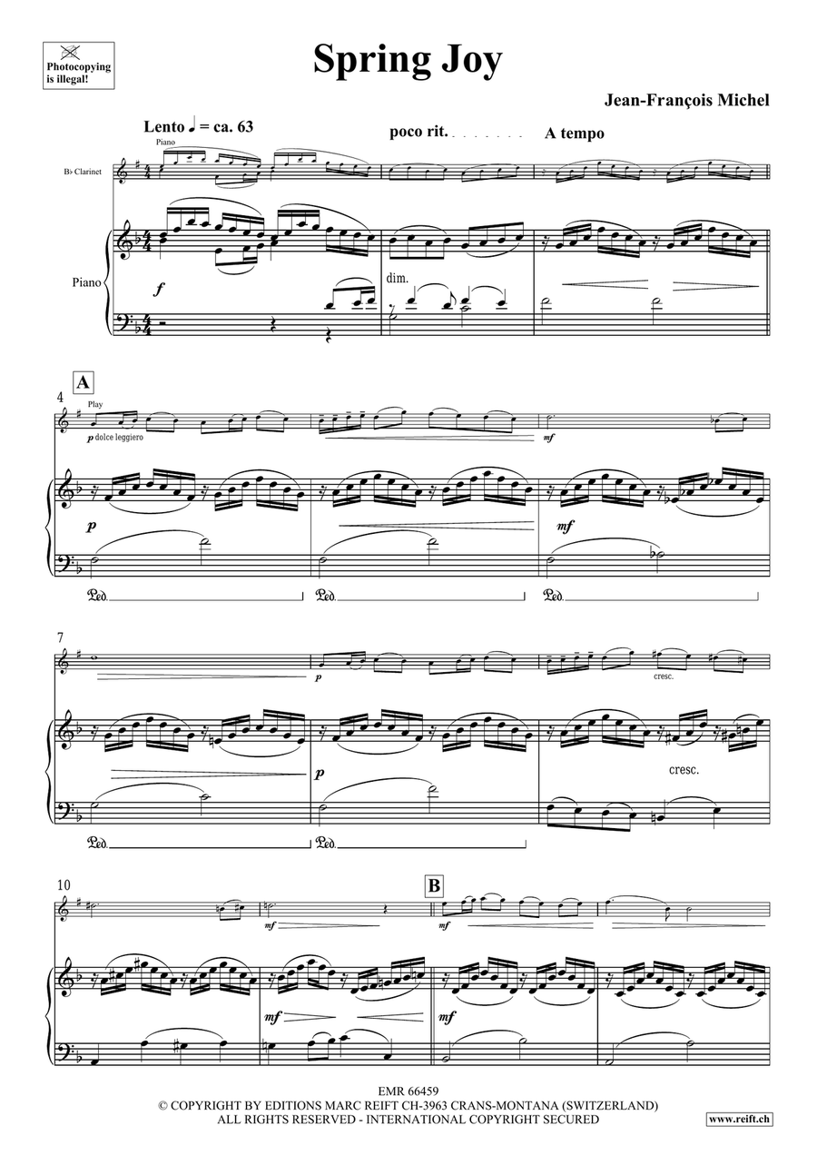 Spring Joy Spring Joy Clarinet Solo scores gallery preview page 5