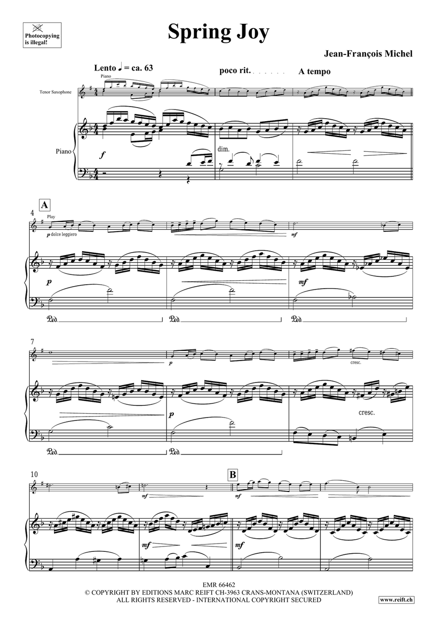 Spring Joy Spring Joy Tenor Saxophone scores gallery preview page 5