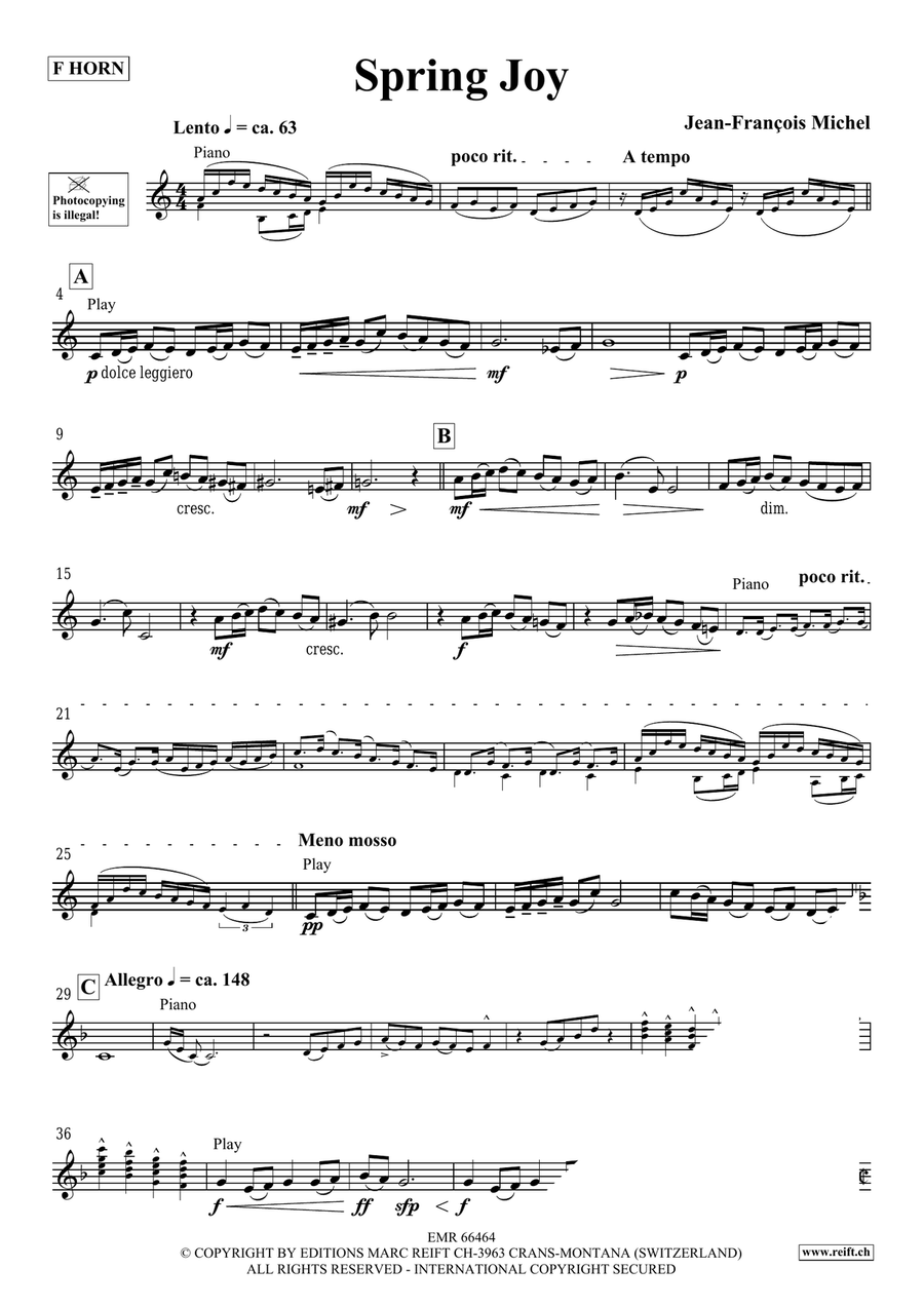 Spring Joy Spring Joy Horn scores gallery preview page 4