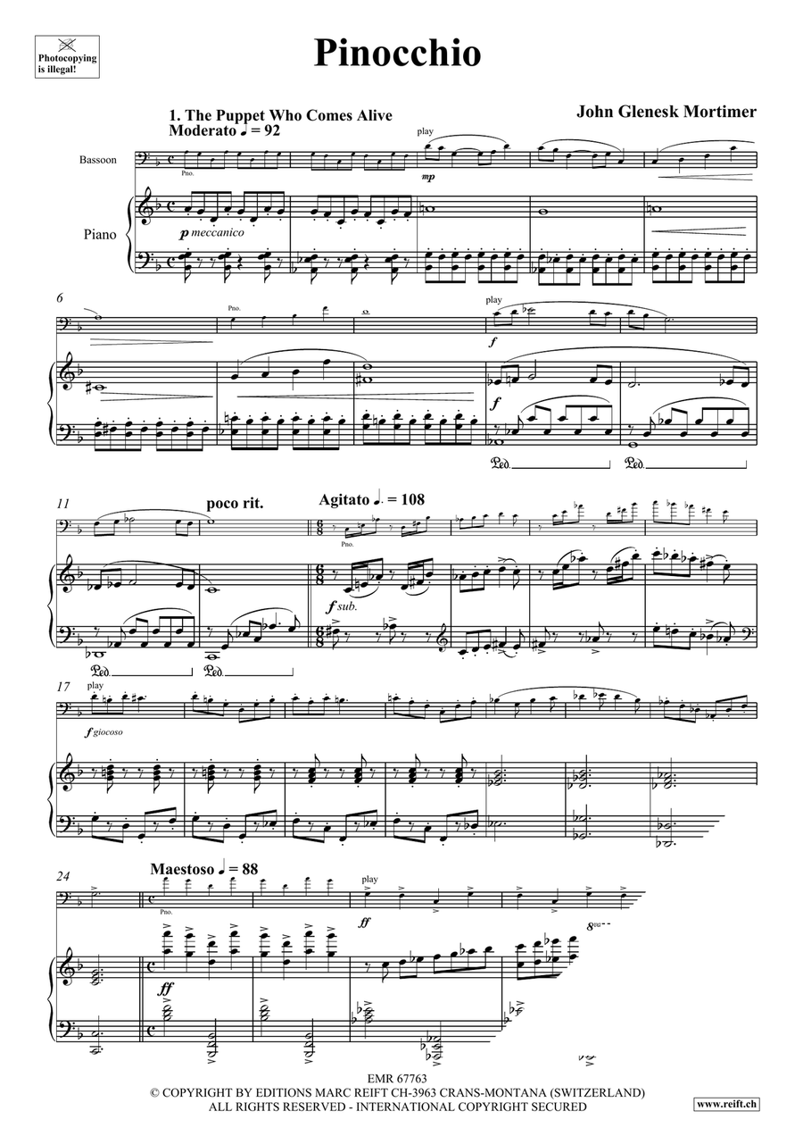 Pinocchio Pinocchio Bassoon Solo scores gallery preview page 5
