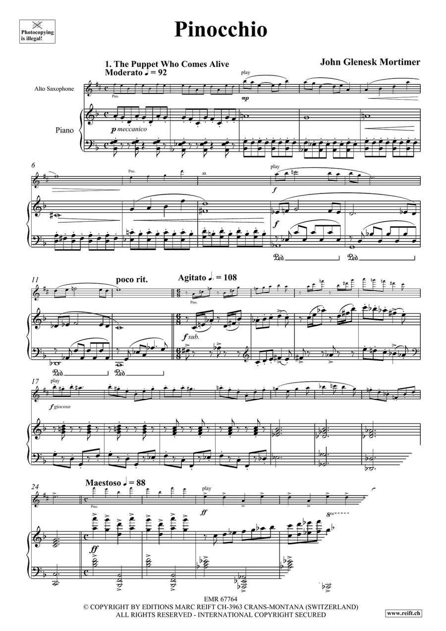 Pinocchio Pinocchio Alto Saxophone scores gallery preview page 5