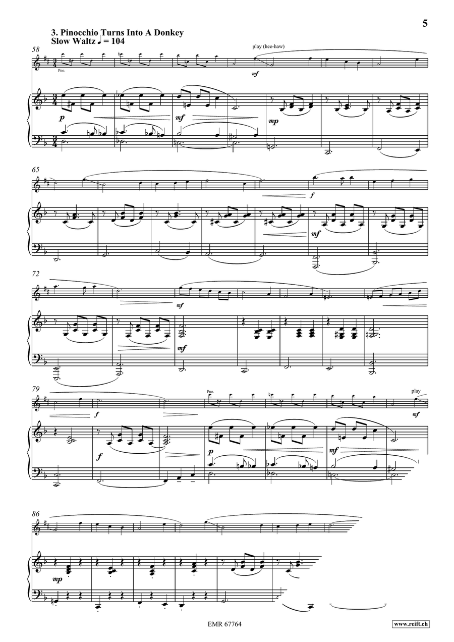 Pinocchio Pinocchio Alto Saxophone scores gallery preview page 7